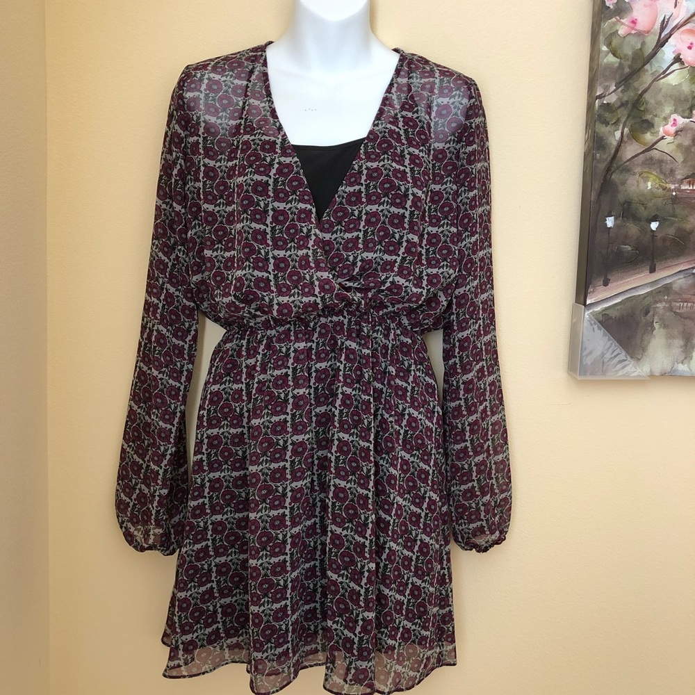 BCBGeneration purple floral dress.